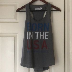Gray Born in the USA Tank